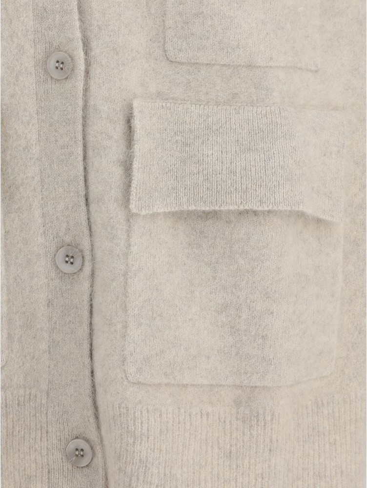 P.A.R.O.S.H. Cream Raccoon Fur Sleveless Jacket