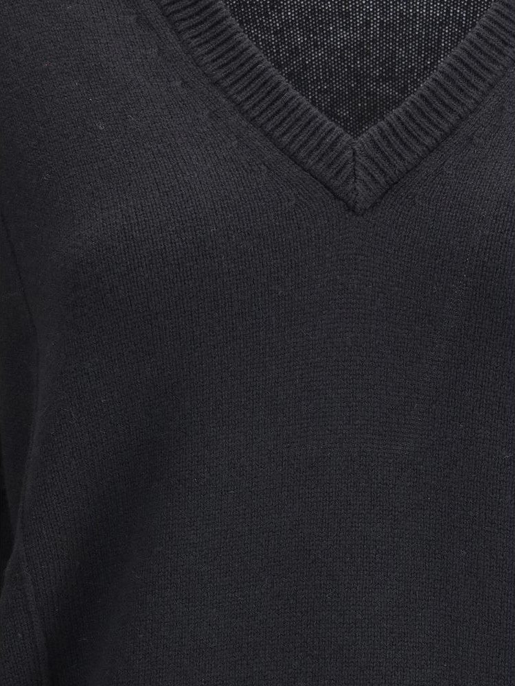 Jil Sander Black Wool Sweatshirt