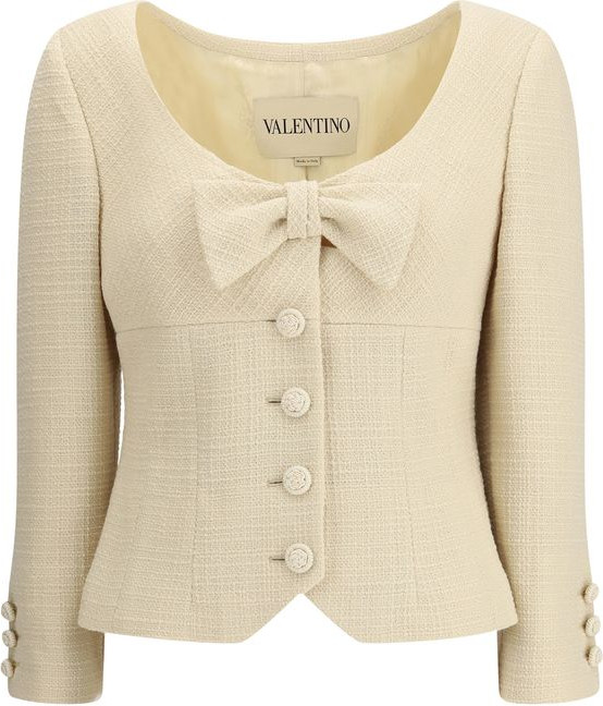 Жакет из твида шерсти Valentino