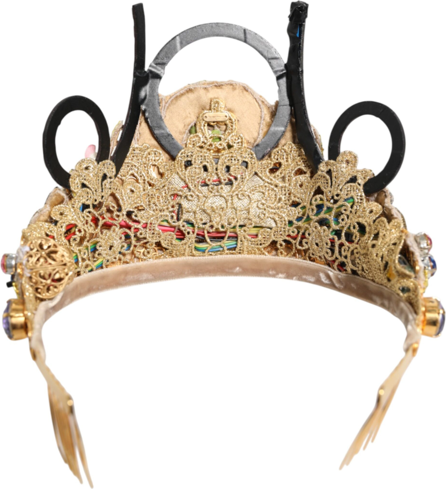 Tiara Dolce & Gabbana Oltin Mis Kristalli Bezovtalangan Bosha Uzuk
