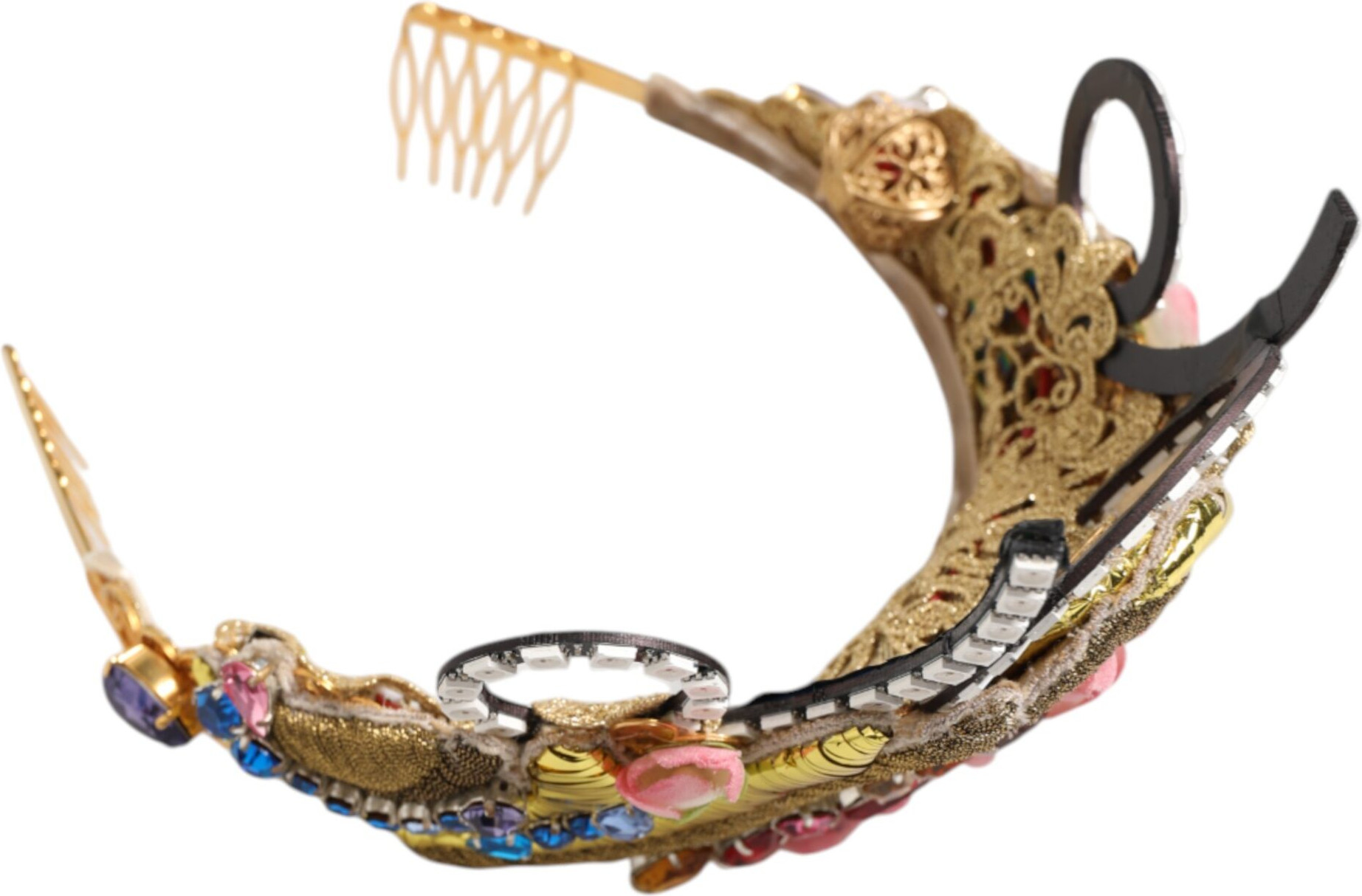 Tiara Dolce & Gabbana Oltin Mis Kristalli Bezovtalangan Bosha Uzuk