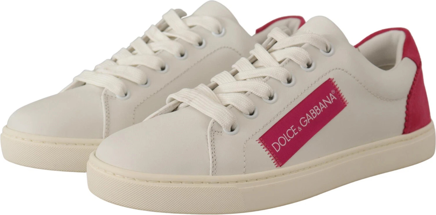 Oq zamsh teri pastki krossovkalar Dolce & Gabbana