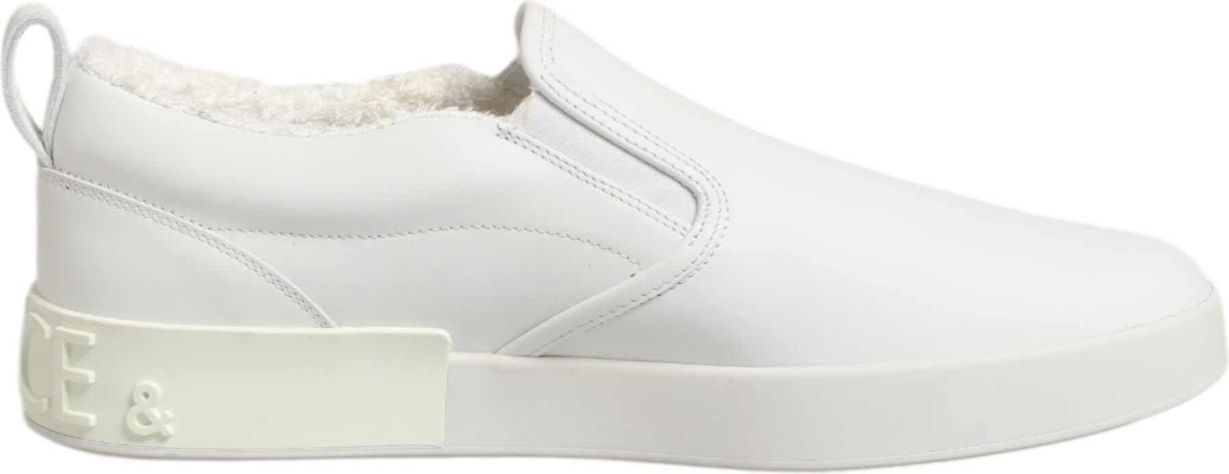 Low Top Sneakers White Leather Dolce & Gabbana