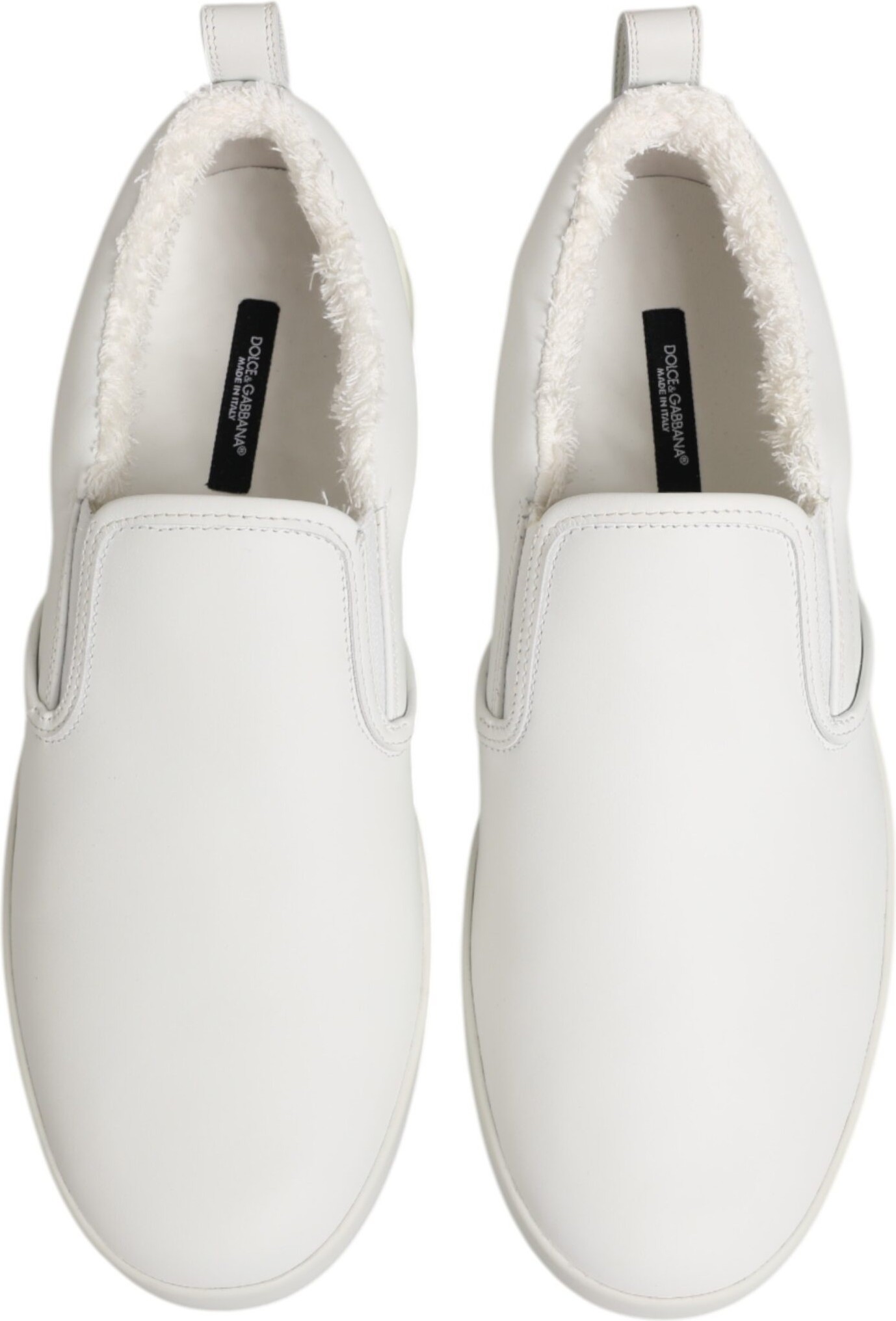 Low Top Sneakers White Leather Dolce & Gabbana