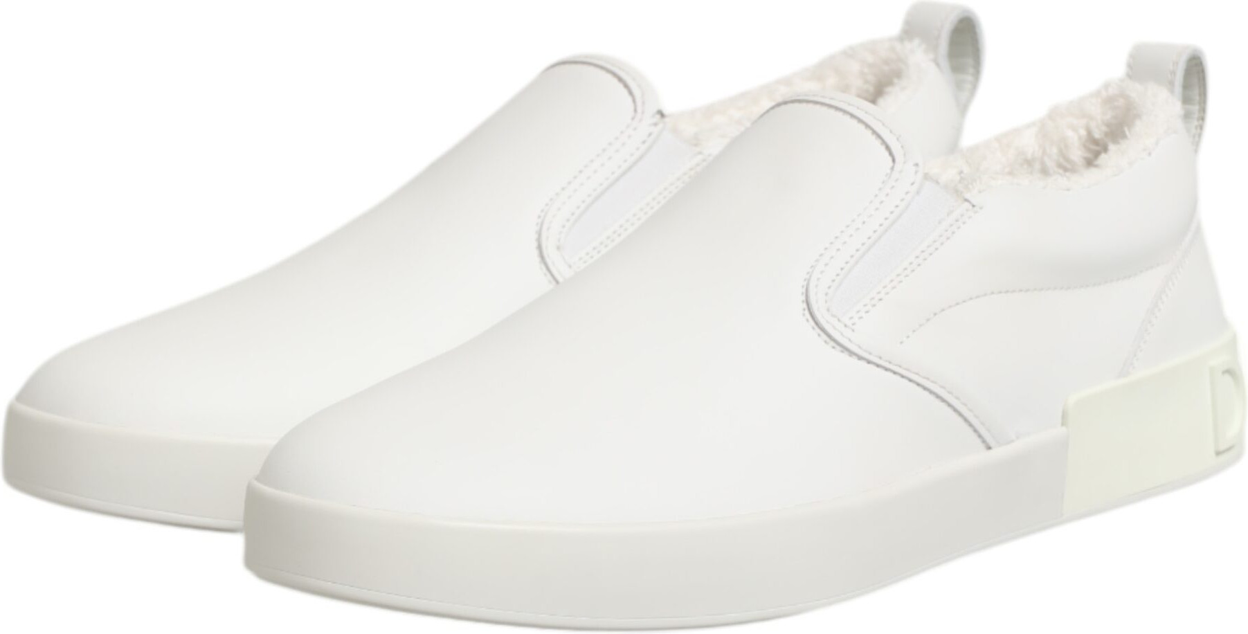 Low Top Sneakers White Leather Dolce & Gabbana