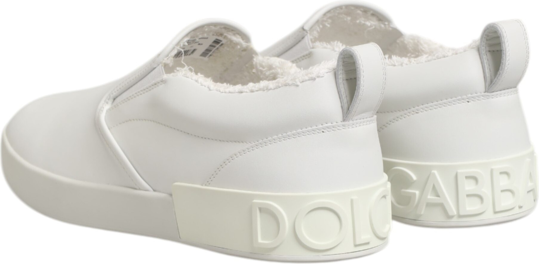 Low Top Sneakers White Leather Dolce & Gabbana