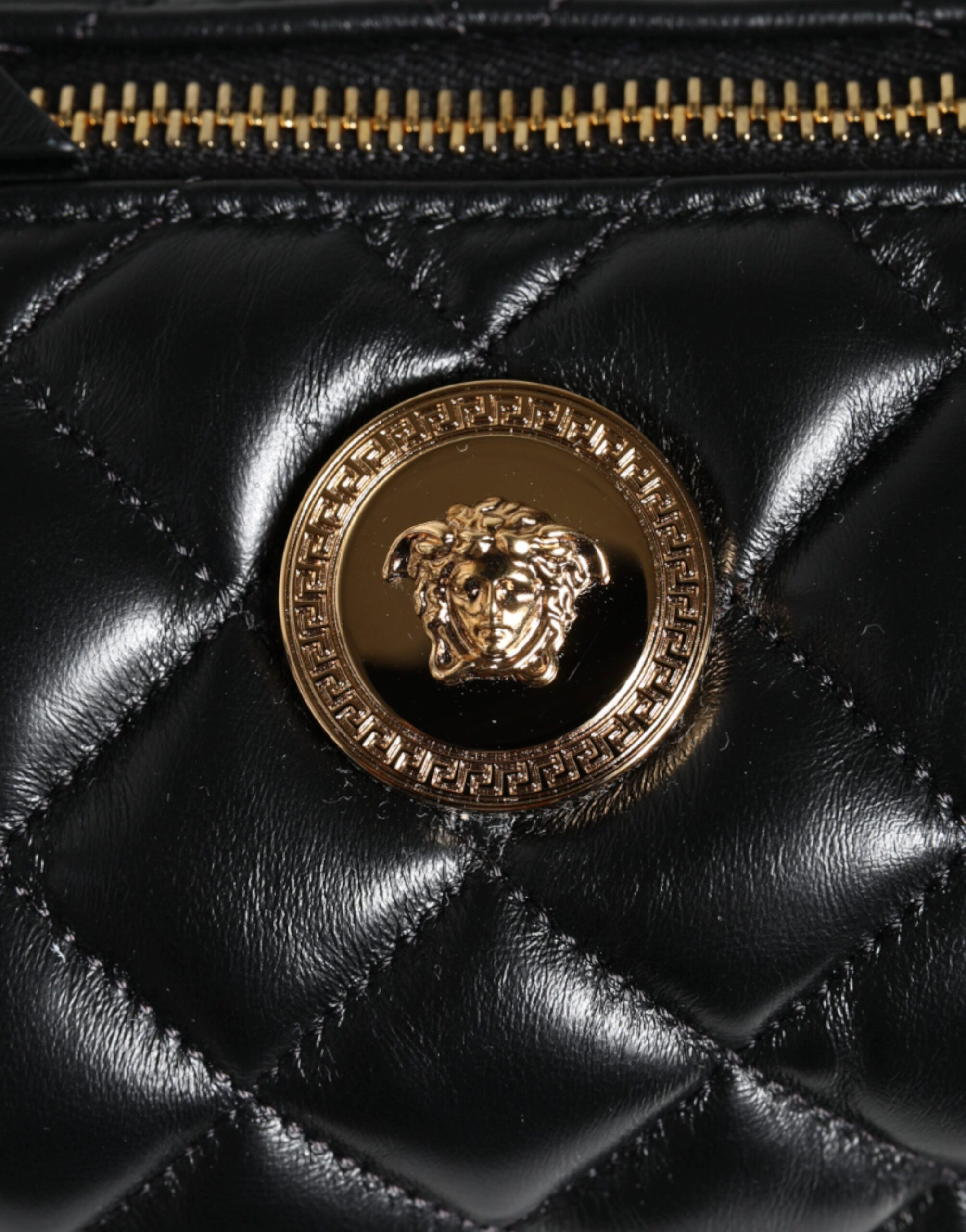 Crossbody Bag Versace Mini Quilted Lambskin Leather