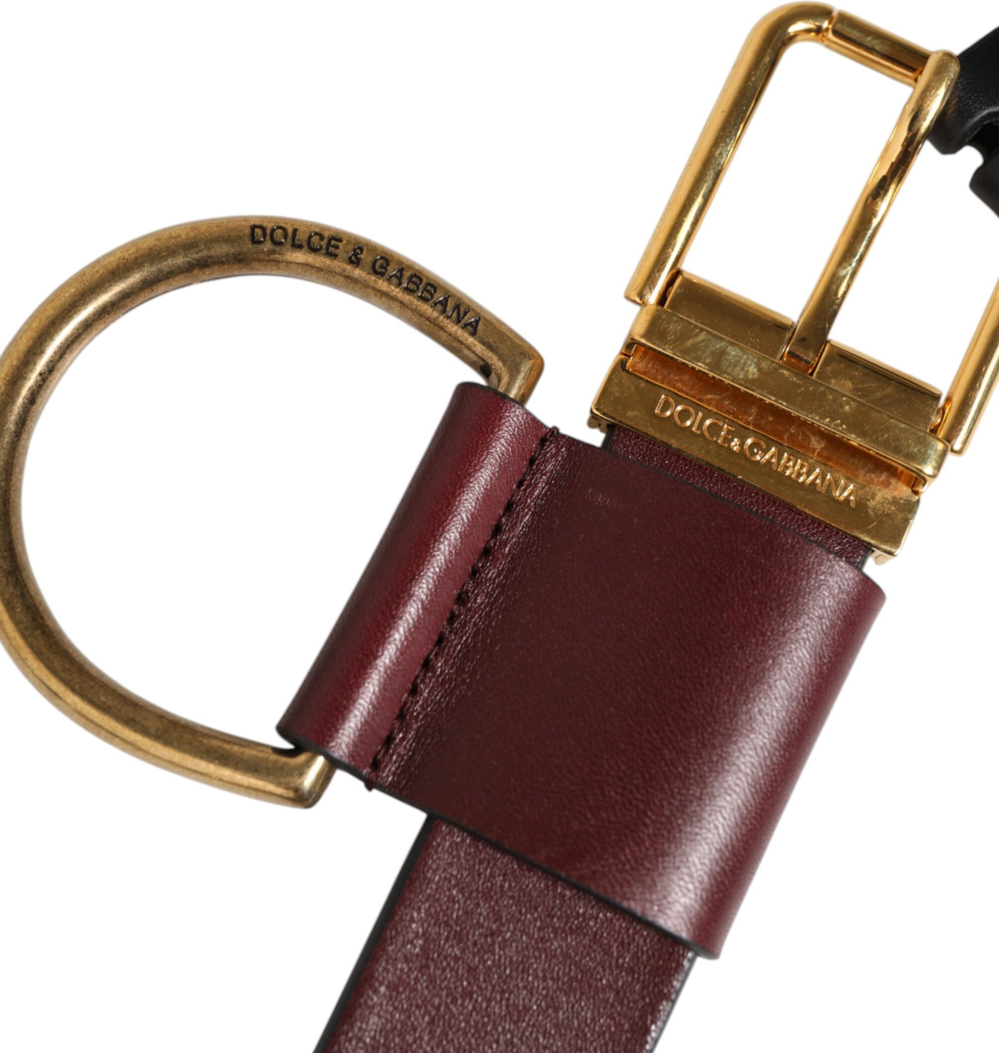 Belt Dolce & Gabbana Brown Key Ring Clip Attachments Buckle
