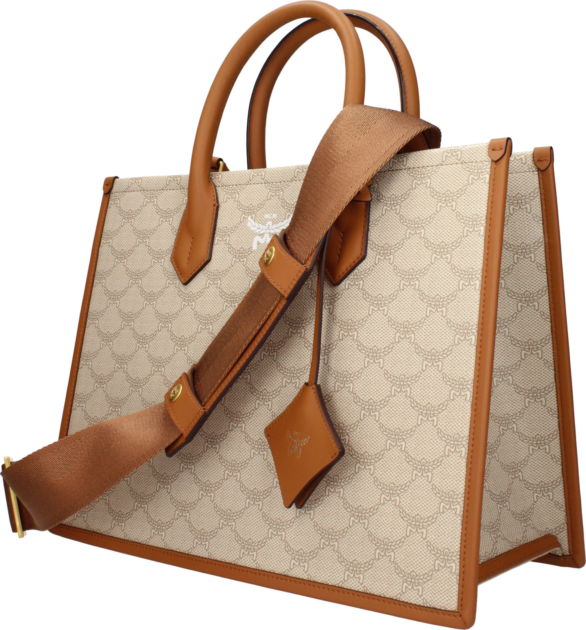 Handbags MCM Beige Fabric