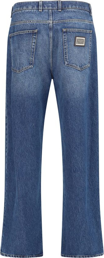 Blue Cotton Relaxed Fit Jeans