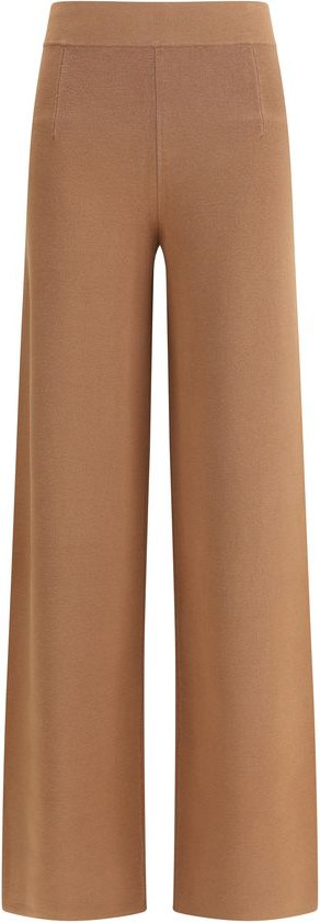 Brown Viscose Casual Pants