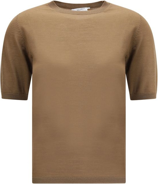 Brown Fleece Wool Top Max Mara