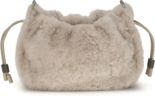 Shoulder Bag Brunello Cucinelli Mellow mini shearling