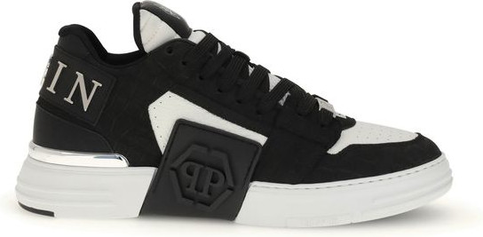 Black Calf Leather Sneakers Philipp Plein