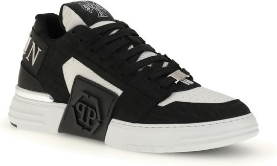 Black Calf Leather Sneakers Philipp Plein