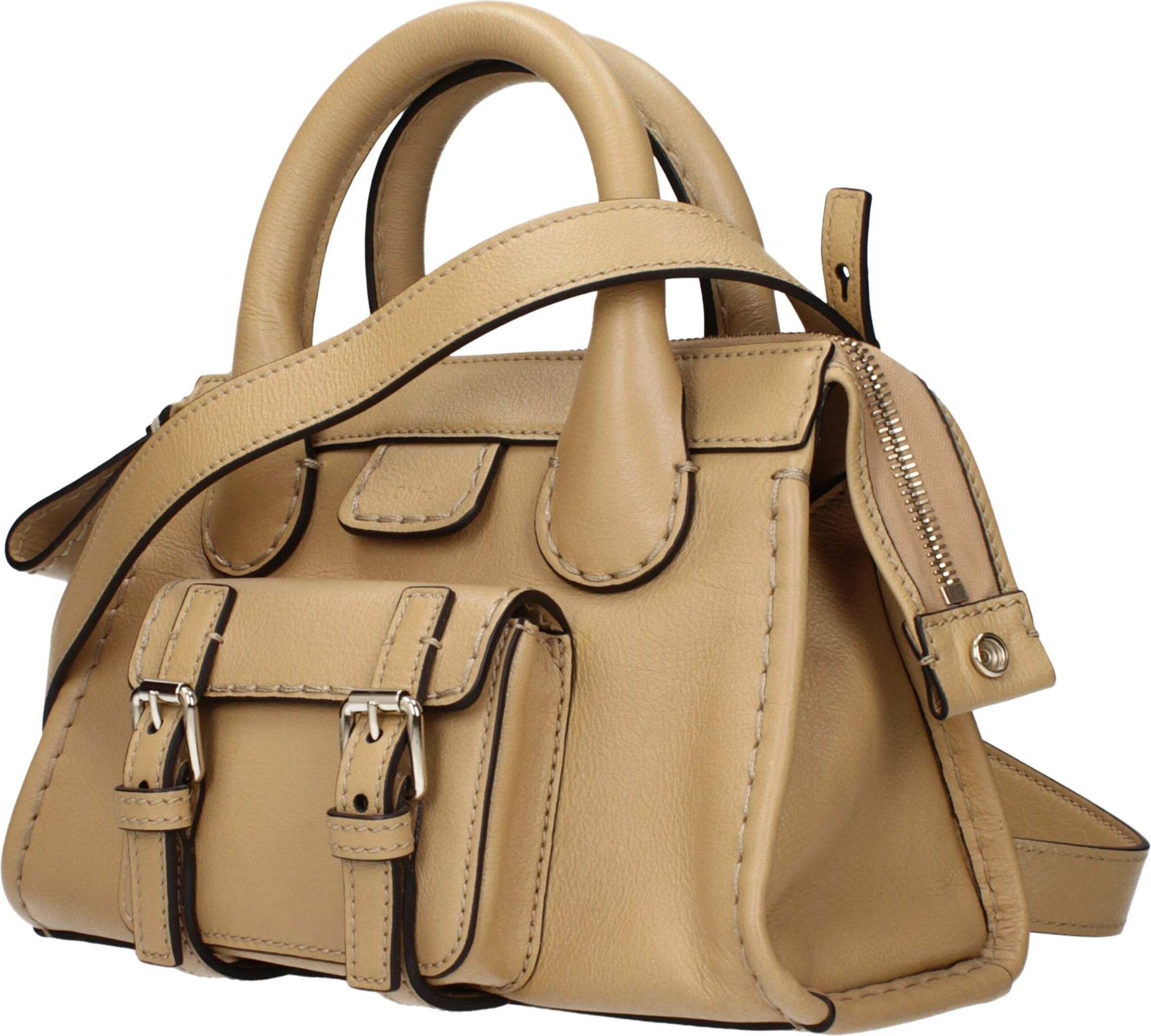Handbag Chloe Beige Leather Handbags