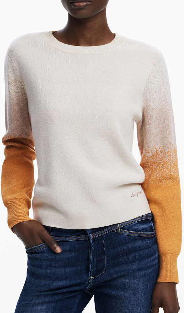 Beige Wool Sweater Desigual