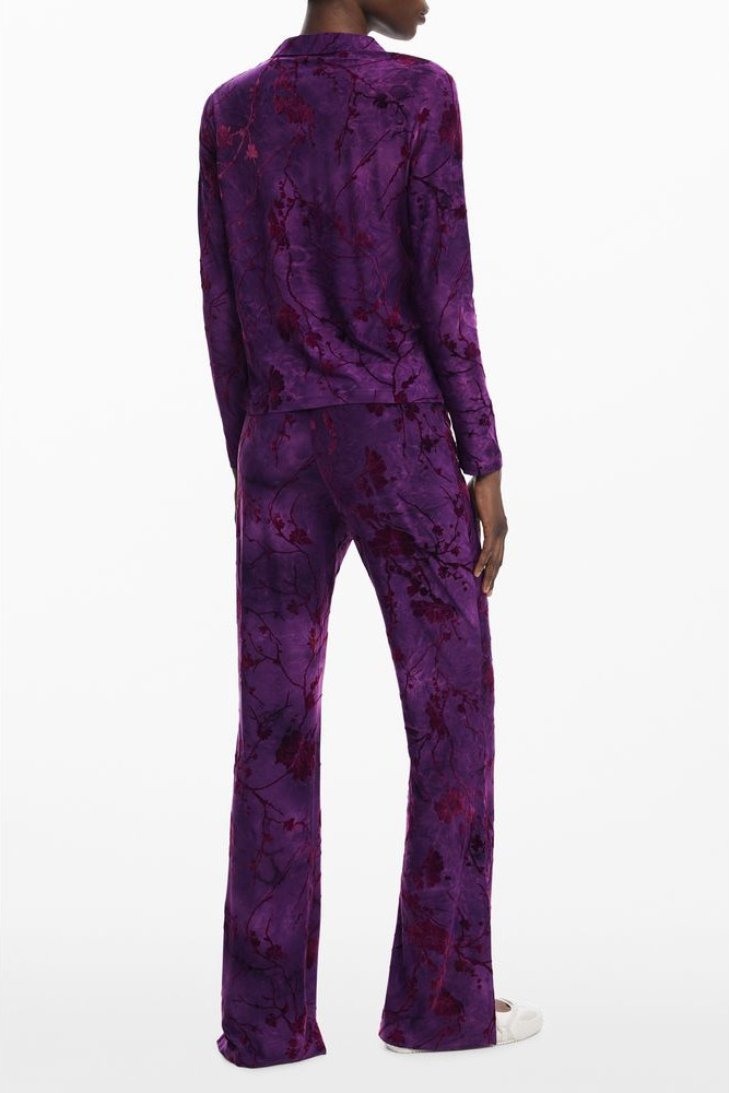Женская фиолетовая рубашка Desigual из полиэстера
