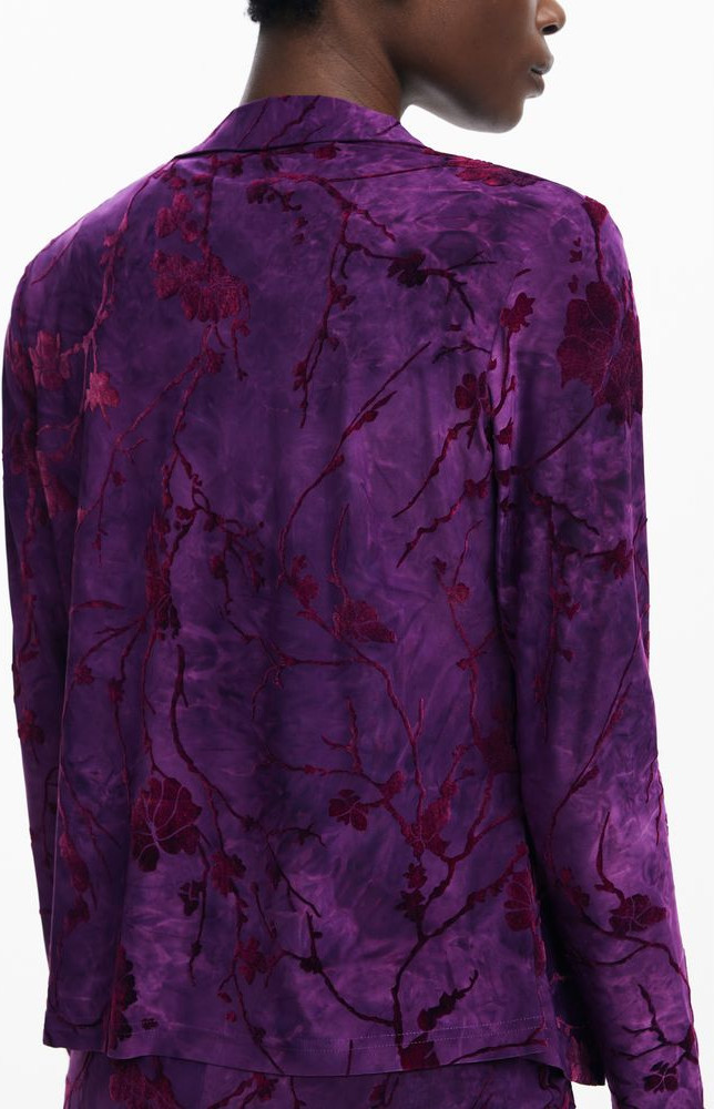 Женская фиолетовая рубашка Desigual из полиэстера