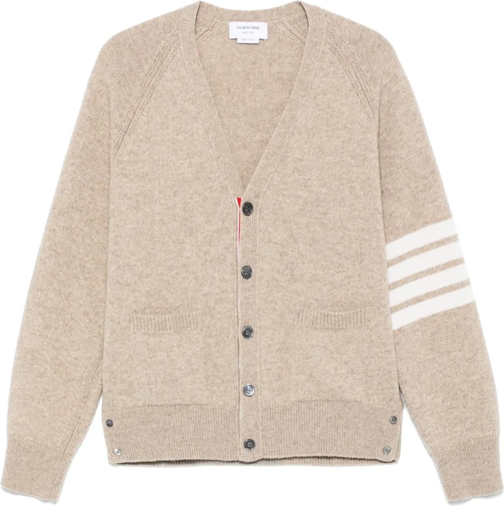 Кардиган Thom Browne Shetland Wool 4-Bar Relaxed Fit V Neck Cardigan