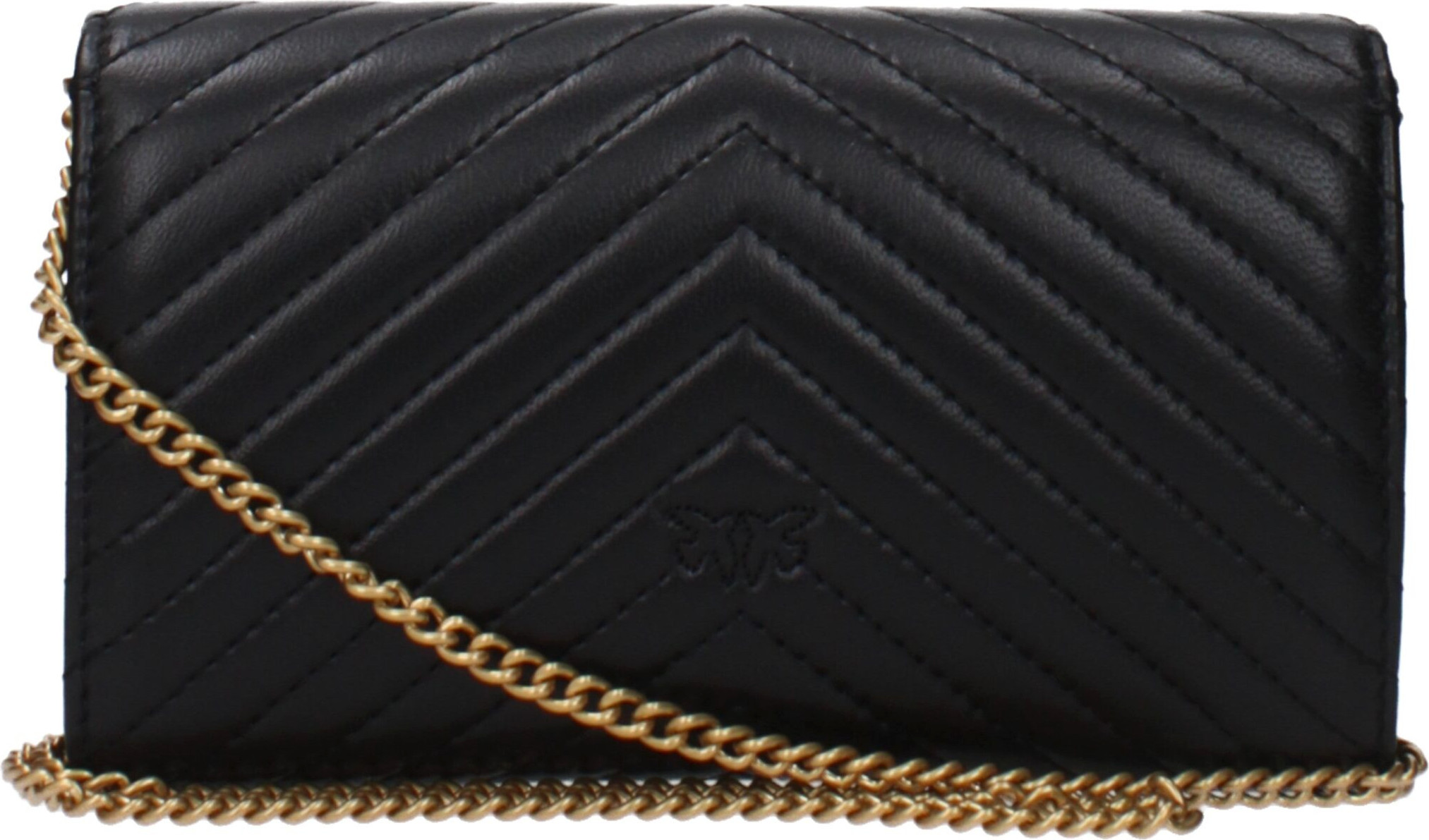 Pinko qora charm qopcha sumkasi