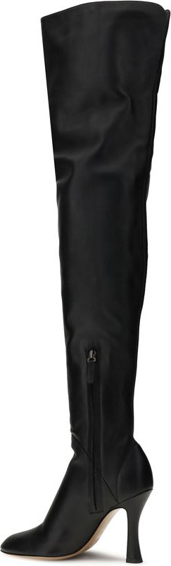 Boots Petar Petrov Qora Qo'y Yoshi Tizzadan Baland Oyoq Kiyim