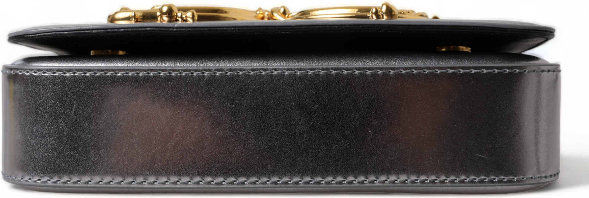 Dolce & Gabbana Metallic Silver Nappa Mini DG Girls yelkasiga osiladigan sumkasi