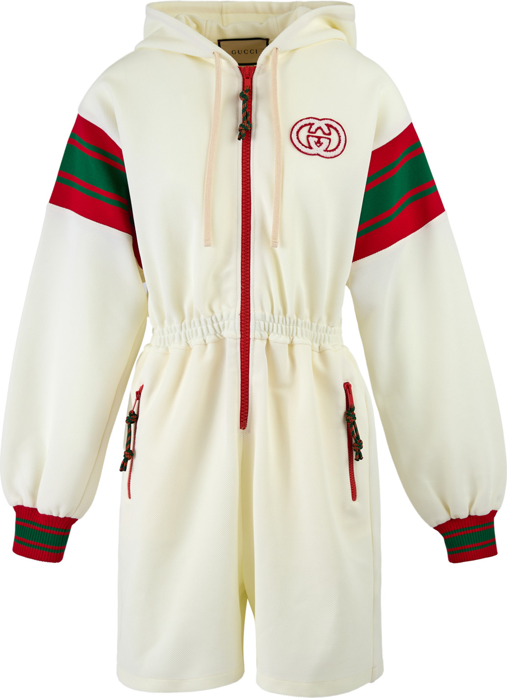 Костюм Gucci с капюшоном и логотипом из полиэстера