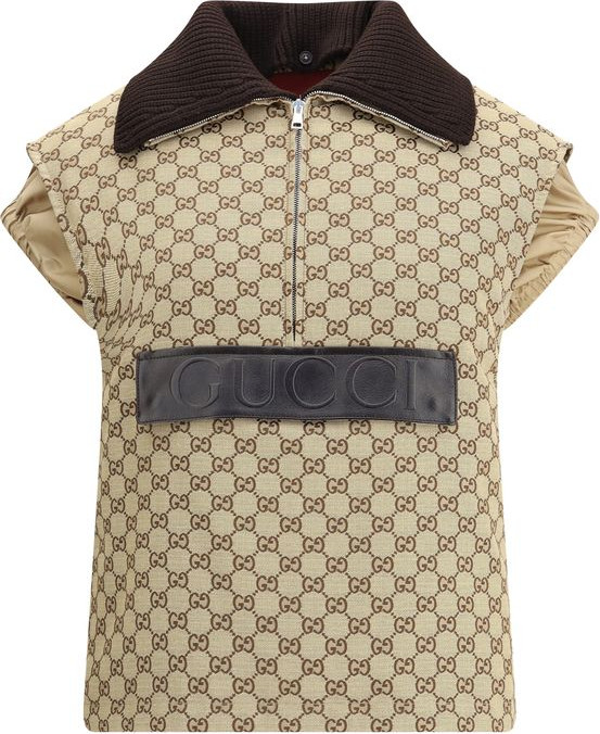 Gilet Gucci Beige Cotton Jackets And Coat