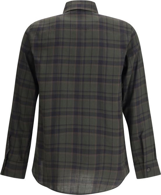 Green Cotton Pattern Shirt