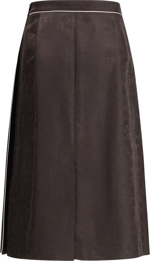 Jigarrang ipakdan tikilgan midi yubka Burberry