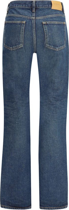 Blue Cotton Straight-Leg Jeans Saint Laurent