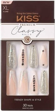 Künstliche Nägel Kiss Classy Premium Extra-Lange Länge