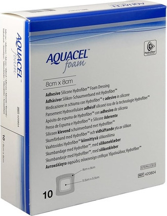 Dressing Pad Aquacel Foam Adhesive Square