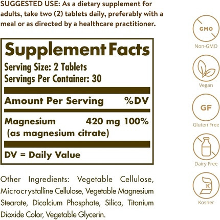 Solgar Magnesium Citrate Tabletten
