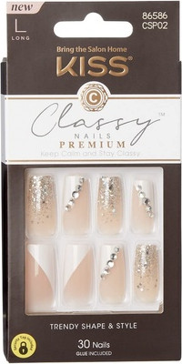 Artificial Nails Kiss Classy Premium Nails Long Length