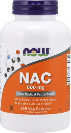 Vitamin Serum Now Foods NAC 600mg mit Selen und Molybdän
