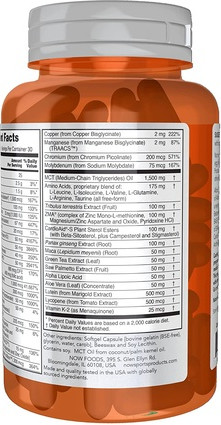 Multivitamin Now Foods NOW Sports Nutrition Men's Extreme Sports Multi mit freien Aminosäuren ZMA Tribulus MCT-Öl und Kräuterextrakten