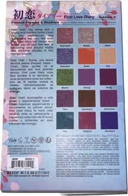 Gepresste Pigmente und Lidschatten Rude First Love Diary