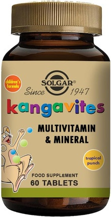 Kautabletten Solgar Kangavites Tropische Punsch Multivitamin und Mineralstoffe