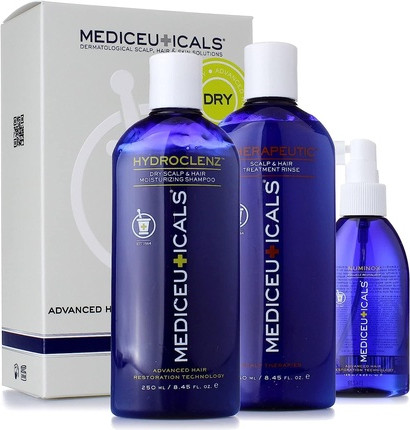 Hair Care Set Mediceuticals Advanced Hair Restoration Kit for Dry Thinning Hair 3 Piece Box Set