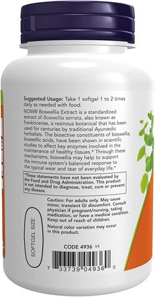 Softgels Now Foods Boswellia Extract 500mg