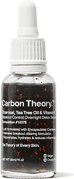Vitamin Serum Carbon Theory Overnight Detox Serum Charcoal, Tea Tree Oil & Vitamin E Breakout Control
