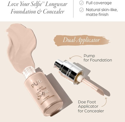 Foundation and Concealer Pur Cosmetics 4-In-1 Love Your Selfie Longwear