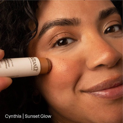 Highlighter Stick Attitude Oceanly Plastic-Free Lightweight Highlighter Stick Titanium Dioxide-Free EWG Verified Vegan Makeup Sunset Glow