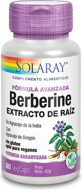 Solaray Berberine 60 Vegetable Capsules Advanced Formula