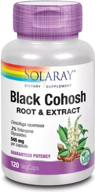Booster Solaray Black Cohosh Wurzel und Extrakt 545mg Gesundheit für Frauen