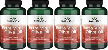 Softgel Swanson Certified Organic Extra Virgin Olive Oil Cold-Pressed