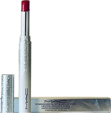Lipstick MAC Cosmetics Powder Kiss Velvet Blur Slim Limited Edition Merry Cherry