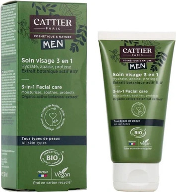 Facial Care Cattier Homme 3 In 1